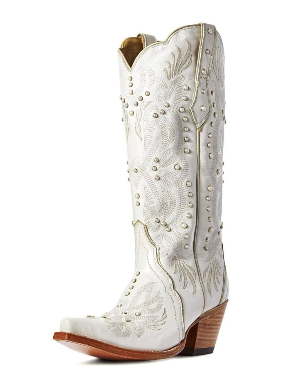 Cowboy Boots For Women Pearl Cowgirl Ladies Knee High Boots with Classic
